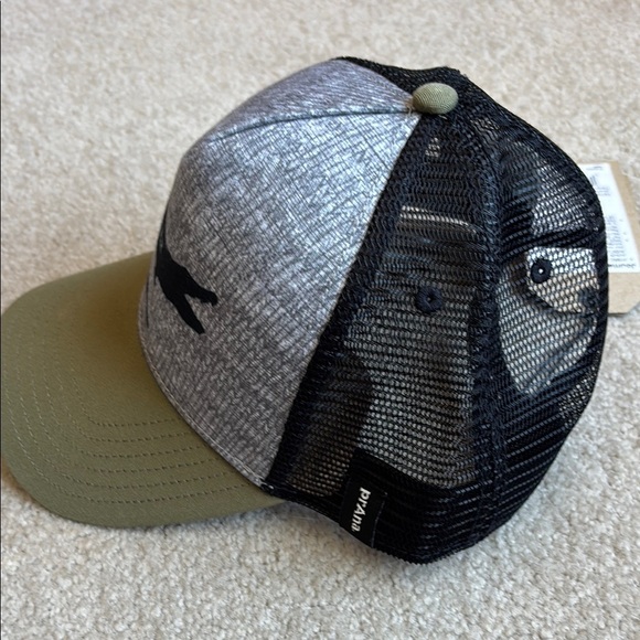 New Prana Gray Olive Trucker Hat with See you Later Alligator Design - Picture 2 of 4